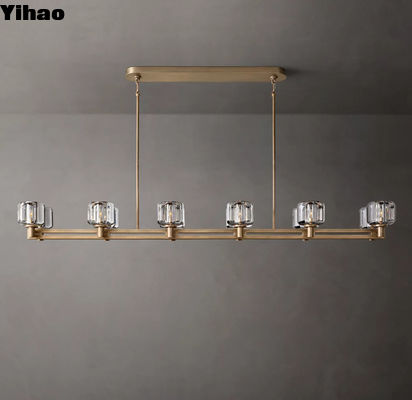 comprar Lámparas de vestíbulo LED de latón Linterna lineal Sala de comedor Modernas 60W fabricación en línea