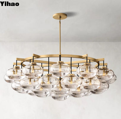 comprar Tipo de bombilla incandescente Antigua casa de campo Lustrero de vidrio Techo de luz estilo clásico fabricación en línea