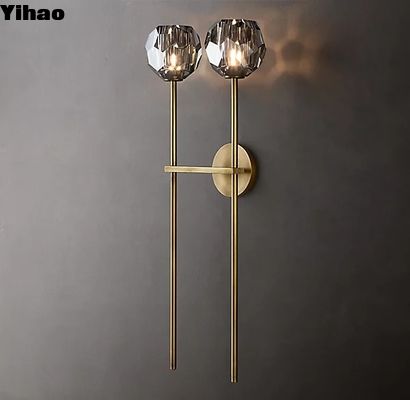 comprar Lámparas de pared de vidrio de bronce sólido para el dormitorio fabricación en línea