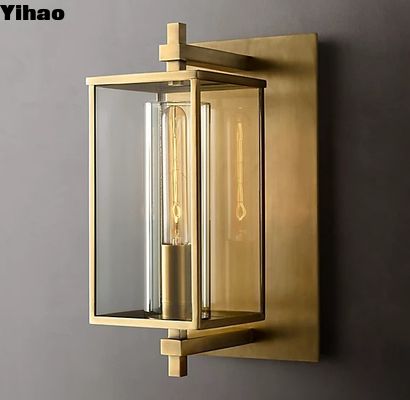 comprar K9 Vidrio 1 bombilla decoración ornamental Iluminación de pared acabado de zinc resistente a la intemperie fabricación en línea