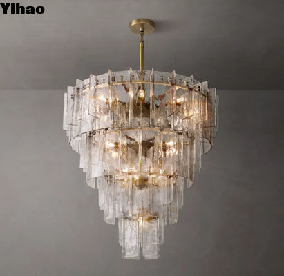 comprar Vidrio de latón Antiguo Bronce Finish Granja Vintage Lustrero 110-220V fabricación en línea
