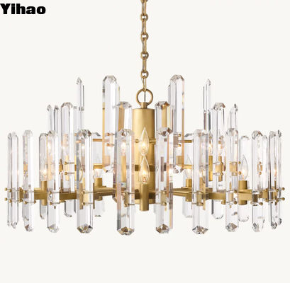 comprar OEM ODM Moderno cristal de latón de techo lámpara con tipo de bombilla incandescente fabricación en línea