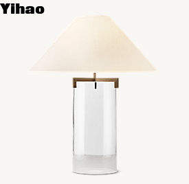 comprar Lámpara de mesa de estudio holgada de base cilíndrica minimalista moderna 110V-120V fabricación en línea
