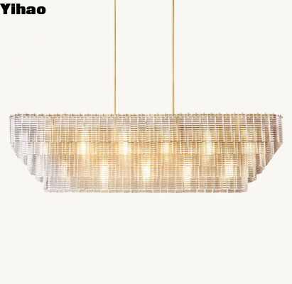 comprar Luz incandescente Rectangular de latón de techo de lámpara de 85 a 265 voltios fabricación en línea