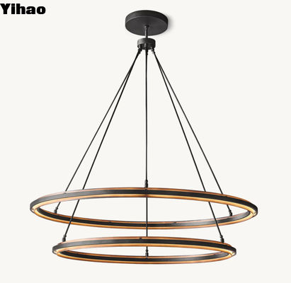 comprar Peralta de latón moderno / hierro de dos niveles Lustrero redondo 60' fabricación en línea