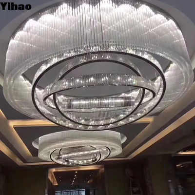 comprar E14 / E12 Hotel Lobby Lustrero Lugar de bodas Lustrero con brazo de lámpara de cristal fabricación en línea