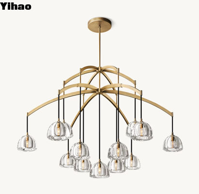 comprar Dormitorio Cristal Hemisferio moderno Lustrero redondo 60W fabricación en línea