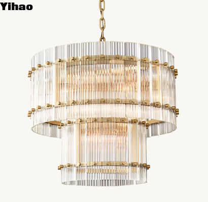 comprar San Marco dos niveles de luz redonda de cristal y lámpara de antorcha 22' fabricación en línea