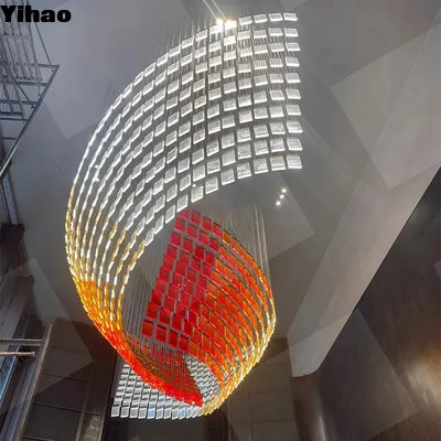 comprar 110-240V Hotel Lobby Linterna moderna de cristal Gran Linterna fabricación en línea