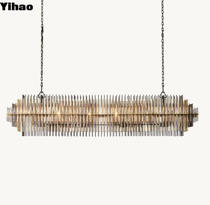 comprar Vidrio de latón colgante negro lámpara de luz LED de vestíbulo de la lámpara de luz de chrome acabado 60 vatios fabricación en línea