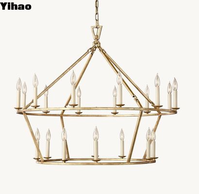 comprar Lustrero de latón personalizado con dirección hacia abajo de la lámpara y tipo de bombilla de candelabro fabricación en línea