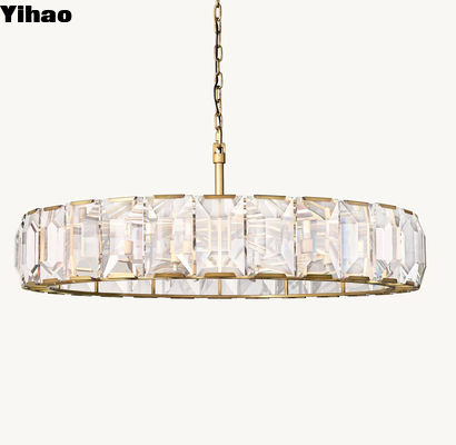 comprar American High-End Cristal Lustrero Harlow Cristal Redondo Lustrero 60' fabricación en línea