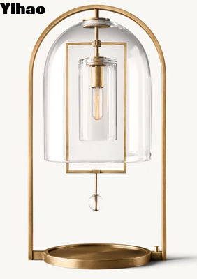 comprar Candelero de colgante de fulcro contemporáneo con acabado de latón y acentos de cristal fabricación en línea