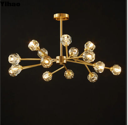 comprar Candelario de cristal de latón de tamaño personalizable para interiores con opciones de color y acabado de latón fabricación en línea