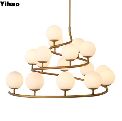 comprar Candelario de cristal moderno lujo Villa contemporánea de cristal decorativa lámpara colgante Candelario para comedor de vida fabricación en línea