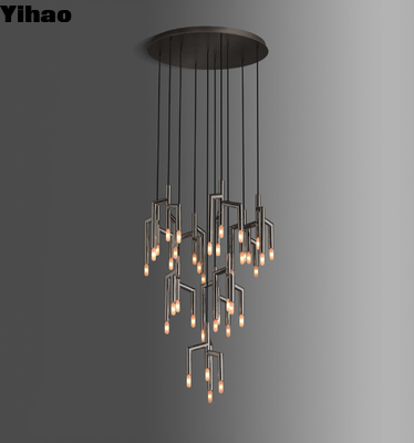 comprar Lámpara de araña circular RAMEAU Modern de 10 luces con altura ajustable y luz blanca cálida fabricación en línea