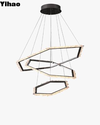 comprar Candelabro de cristal de sombra de altura ajustable con luz blanca cálida de 3500K para interiores modernos fabricación en línea