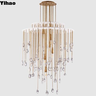 comprar Luces colgantes de candelabros de cristal K9 personalizables con una vida útil de 50000 horas para lujosas luces suspendidas fabricación en línea