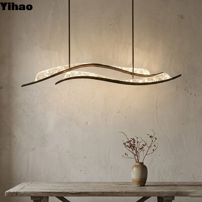 comprar YH Minimalista Antigua Lámpara de Bronce de Bronce con Sombra de Cristal y 3500K Iluminación LED Blanca Caliente para el Comedor fabricación en línea