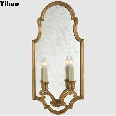 comprar Sconce de pared de latón hecho a mano con diseño personalizable y luz blanca caliente de 2700K para una elegante decoración interior fabricación en línea