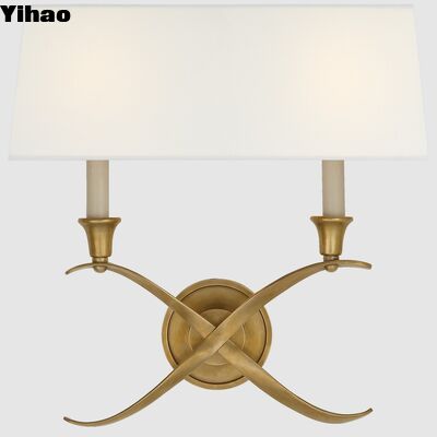 comprar lámpara de pared de cobre hecha a mano con 2700K luz blanca cálida y diseño moderno para el salón fabricación en línea