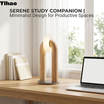 comprar Lámpara de mesa de madera minimalista moderna en forma de U con iluminación LED multicolor para la cama y el escritorio fabricación en línea