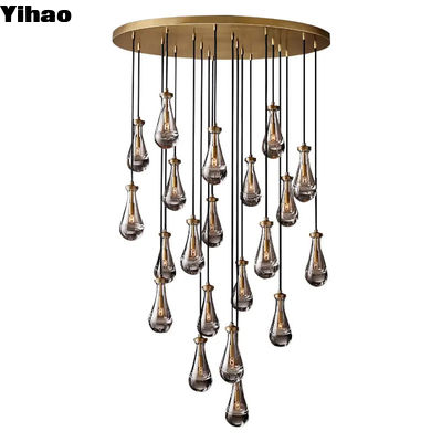 Salón de estar Moderno Lluvia redonda Casa de granja Vintage Lustrero 47'