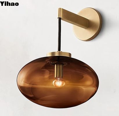 Lámparas de pared para el hogar Lámparas de pared decorativas con latón y método de instalación de tornillo