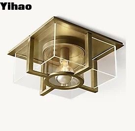 Sombras interiores cilíndricas de latón de techo de luz de caudal 40w