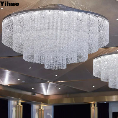 Fabricación de candelabros OEM para techos altos montados en el vestíbulo de un gran hotel