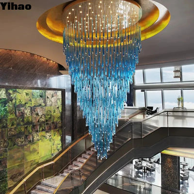Candelero de vestíbulo de hotel montado en el techo para colgantes de hotel