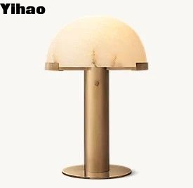 Restaurantes 15W E26 LED lámparas de mesa de cama con una sombra de alabastro