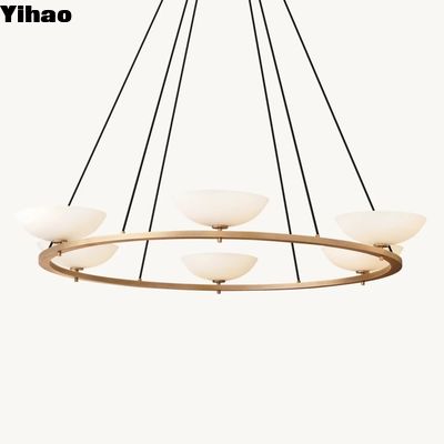 Candelabro Tipo de bombilla Candelaria moderna con marco de níquel y dirección hacia abajo de la lámpara