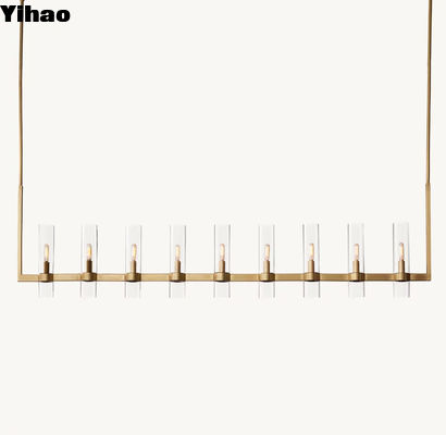Lámpara de vidrio de latón simple para el comedor Lámpara de luz lineal Ravelle Lámpara de luz lineal 71