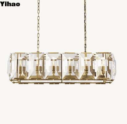 Restaurante de lujo Cristal Lustrero Harlow Cristal Rectangular Lustrero 42