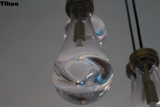 Trece cabezas de lluvia Lustrero de cristal de latón redondo con señor ajustable D 92cm 92kg