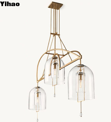 50.8 kg Fulcrum Lineal Cristal de Latón Lustrero con Decoración y Color Personalizable