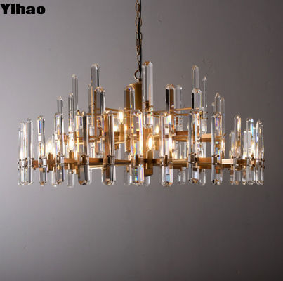 Color personalizable Bloomington Lustrero redondo Cristal de latón Dimensión D 120cm x H 53.5cm