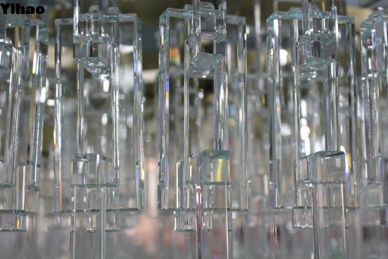 Marignan 4 niveles Rectangular candelabro 183cm lujoso redondo cristal candelabro