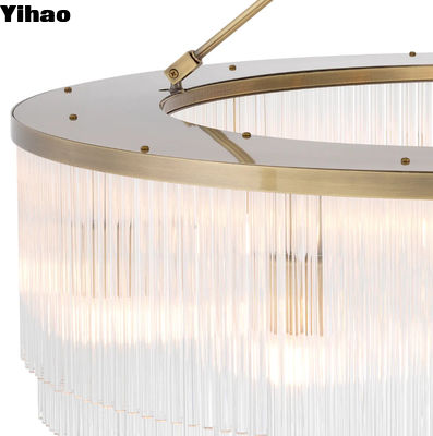 Venta caliente de lujo moderno de cristal de interior de arte decorativo de decoración luz lujo de techo lámpara de candelabrador restaurante