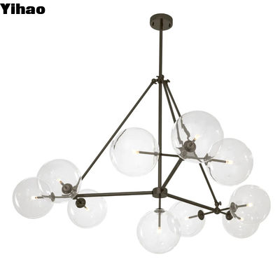 Elegante lámpara de interior con lámpara de cristal de 140 cm