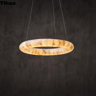 Colgante de curva congelada Alabastro Lustrero de techo de mármol para decoración interior sofisticada