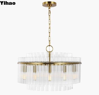 Beckett Medium Chandelier CC12812PN Luz de suspensión de vidrio