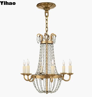 CHC 1407 Pequeño mercado de pulgas de París candelabro de vidrio con semillas sombra de vidrio níquel pulido / hierro dorado / latón antiguo quemado / plata Sheffleld