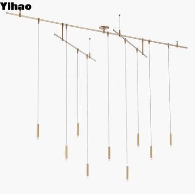 700MXY9R Lustrero Moxy de latón envejecido 9 Luz atenuable Compatible con amortiguadores ELV