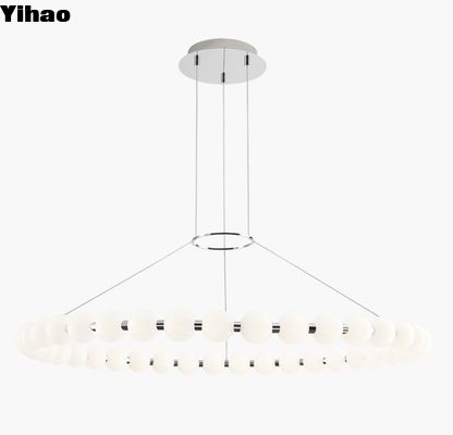 700OBT Orbet 42 Lustrero Dimmable 50 Watt 90 CRI 2700K Latón y Lustrero de Cristal