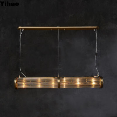 Pendiente rectangular de Newton, acabado de bronce con cadena y vara ajustables