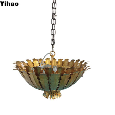 Lacado acabado de latón quemado de cobre personalizado lámpara de antorchas de cobre instalado en el techo para el salón comedor dormitorio