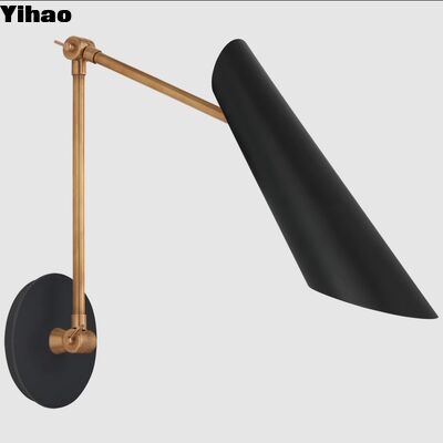 Modern Brass Wall Lamp with 2700K Warm White Light and 30,000 Hours Lifespan for Living Room (Lámpara de pared de latón moderno con 2700K de luz blanca cálida y 30.000 horas de duración para el salón de estar)