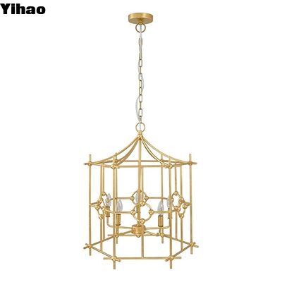 Yihao Custom Modern Decor Iron LED Pendant Light Chandelier para la isla de la cocina Unique colgando desde el techo